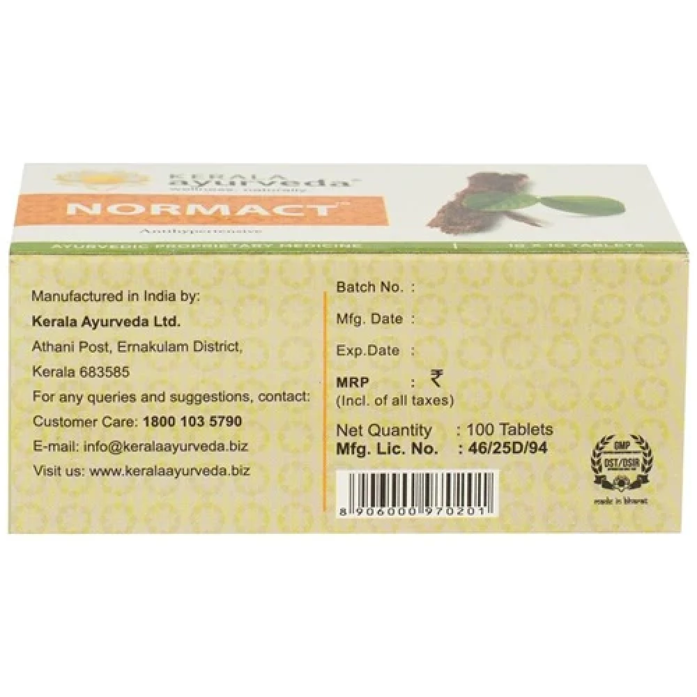 Kerala Ayurveda Normact Tablets, 100 Tablets-3.webp